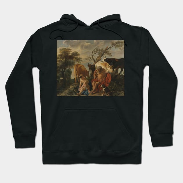 Mercury And Argus by Jacob Jordaens Hoodie by Classic Art Stall